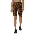 High-waisted biker shorts in camouflage pattern, featuring a flattering butt-lifting fit.