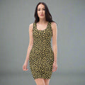 Cheetah print bodycon dress for women, showcasing a bold and fitted design.