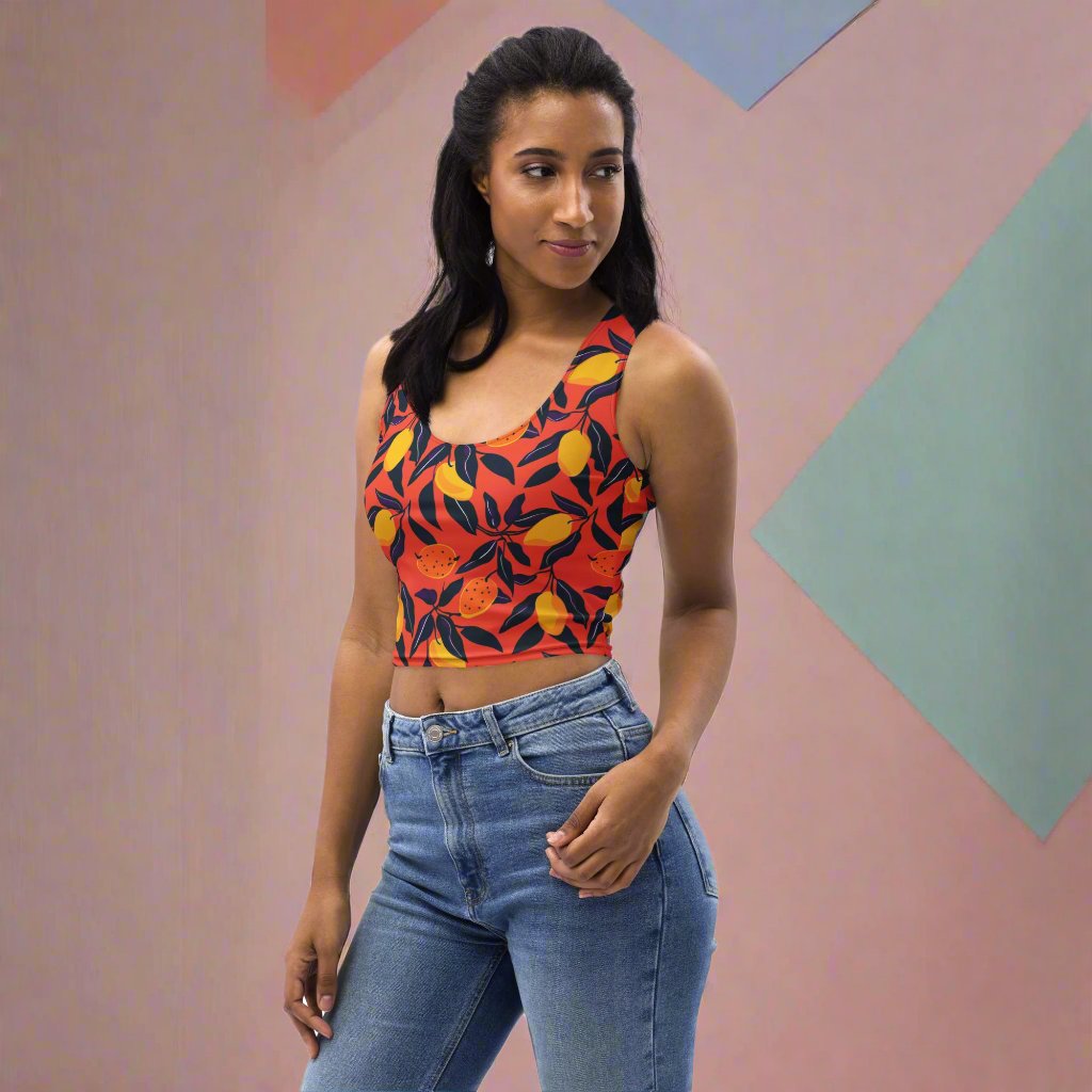 Vibrant Floral Crop Top for Trendy Women