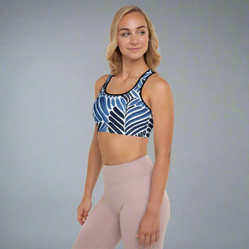 Stylish Padded Sports Bra with Moisture-Wicking Fabric