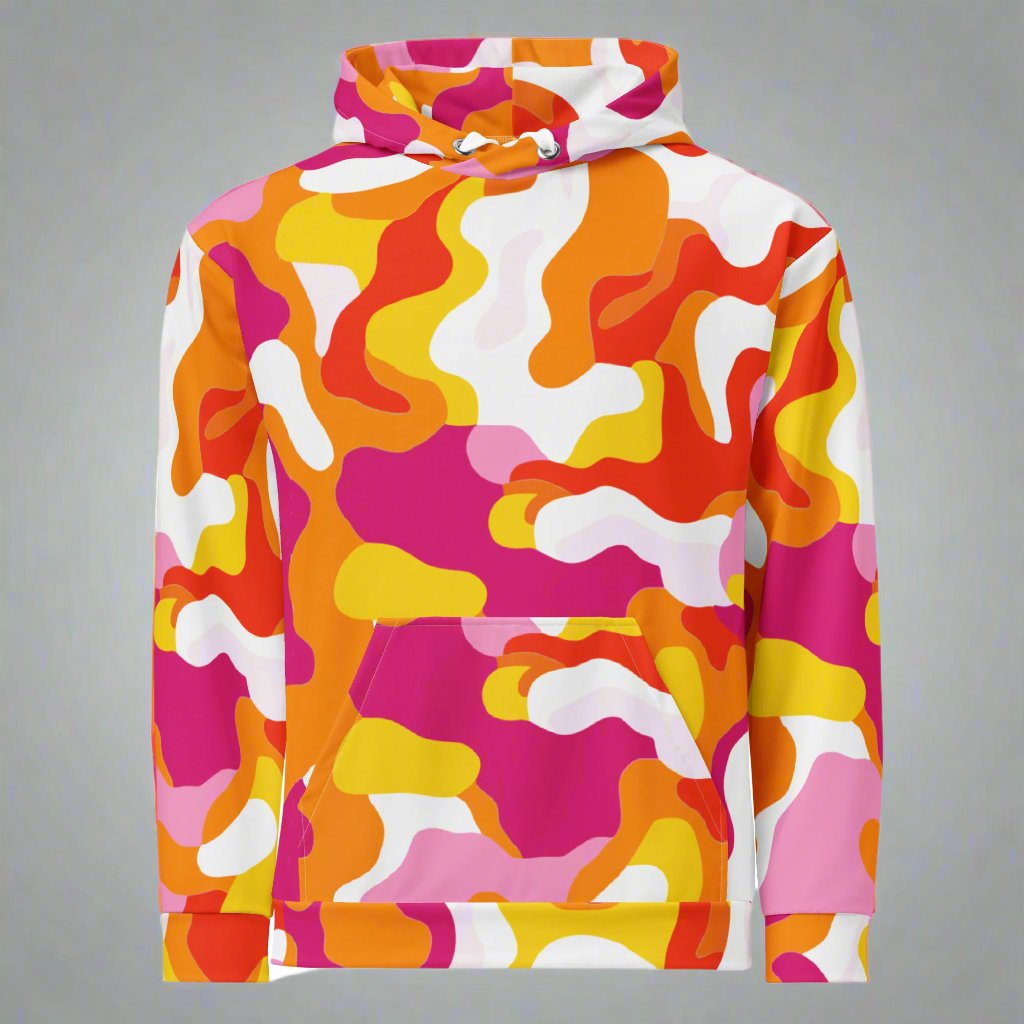 Eco-Friendly Retro Waves Psychedelic Plus Size Hoodie