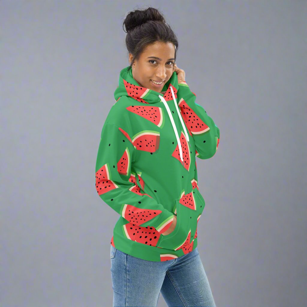 Vibrant Watermelon Print Unisex Hoodie