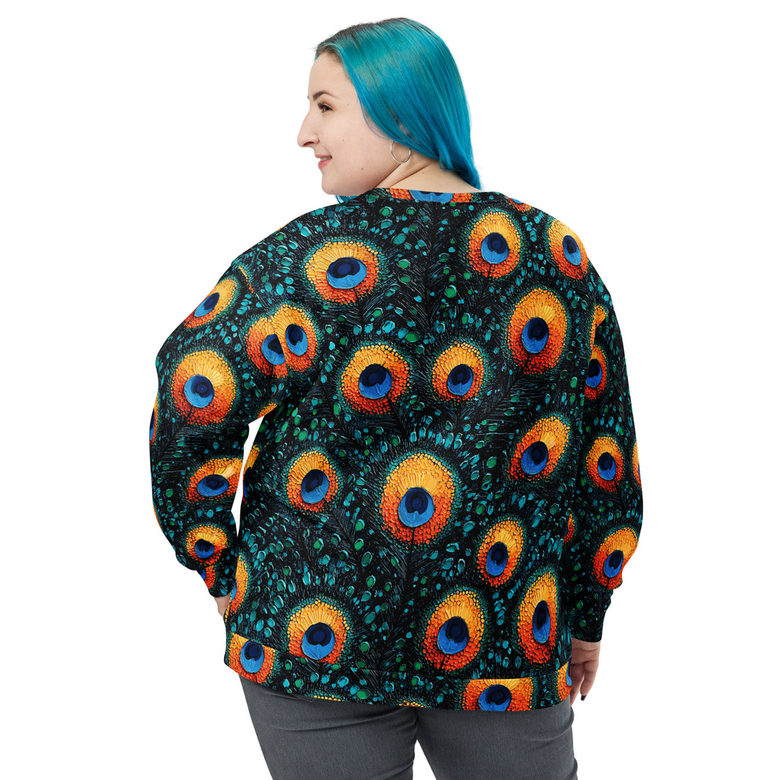 Peacock Print Unisex Sweatshirt