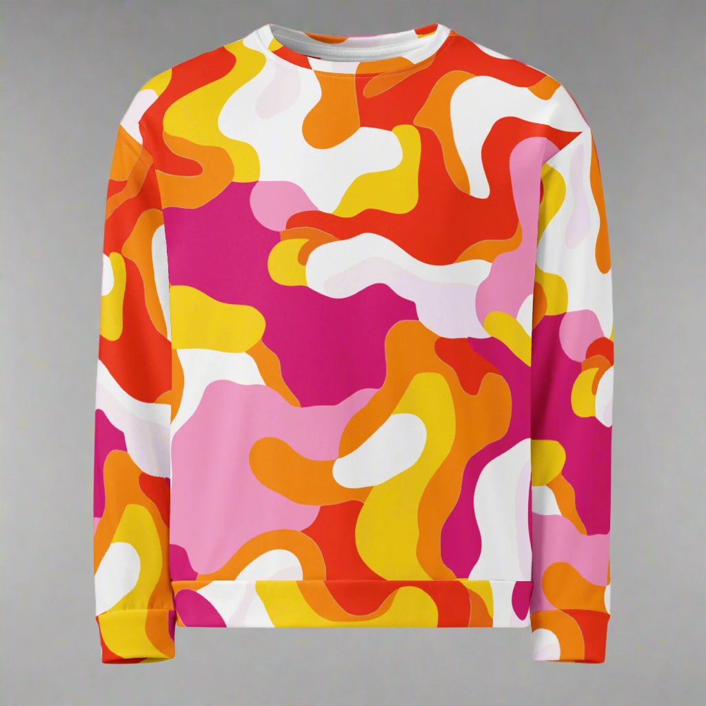 Retro Waves Psychedelic Sweatshirt - Eco-Friendly