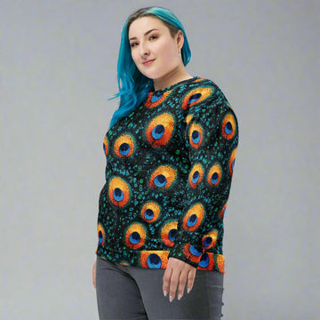 Peacock Print Unisex Sweatshirt