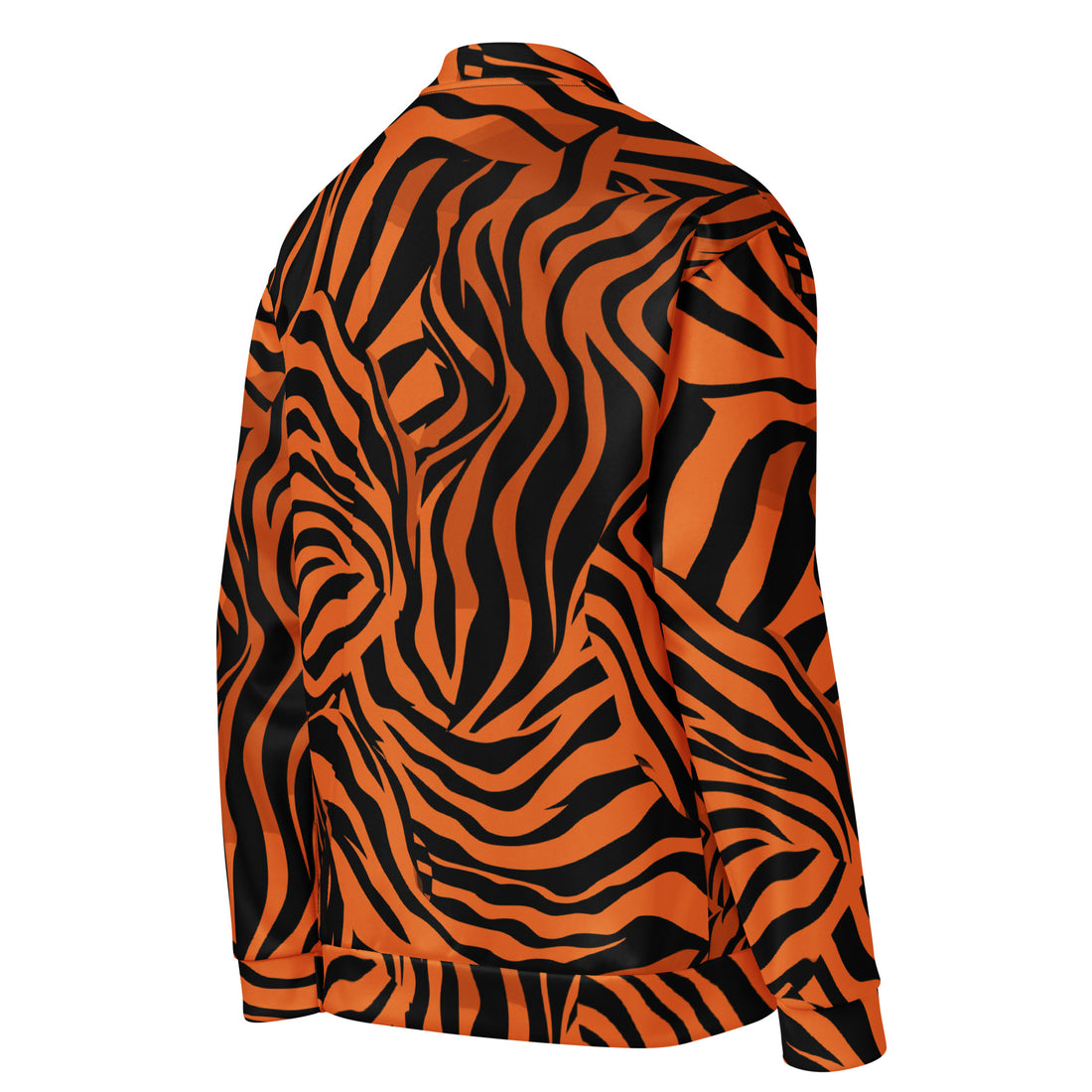 Bold Tiger Stripe Bomber Jacket