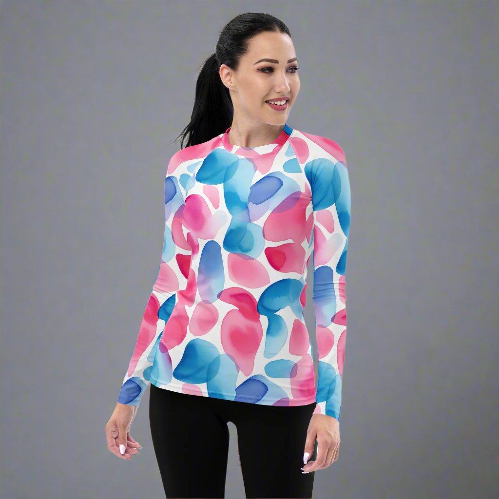 Women's Colorful Long-Sleeve Rash Guard