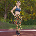 Women's Halloween camo yoga leggings in vibrant colors suitable for workouts and casual wear.