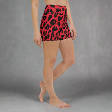 Leopard Print Yoga Shorts