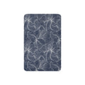 Navy floral sherpa blanket featuring a soft and plush design.