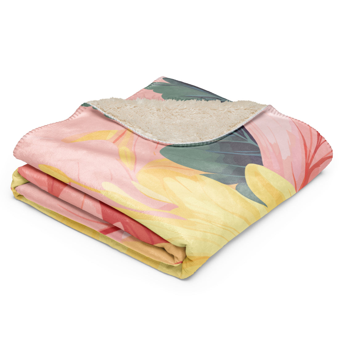 Floral Sherpa Blanket - Cozy & Colorful Comfort