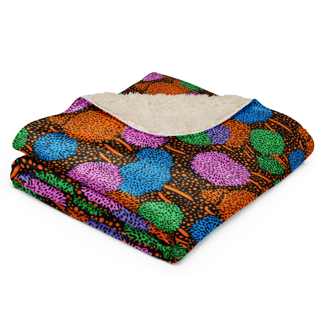 Vibrant Sherpa Blanket with Plush Comfort