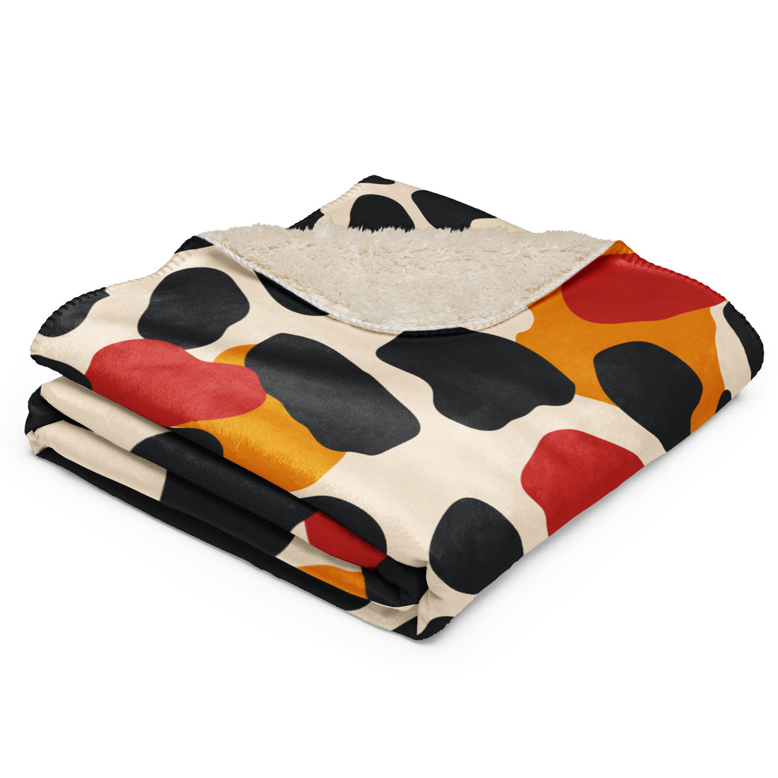 Colorful Abstract Sherpa Blanket for Cozy Comfort