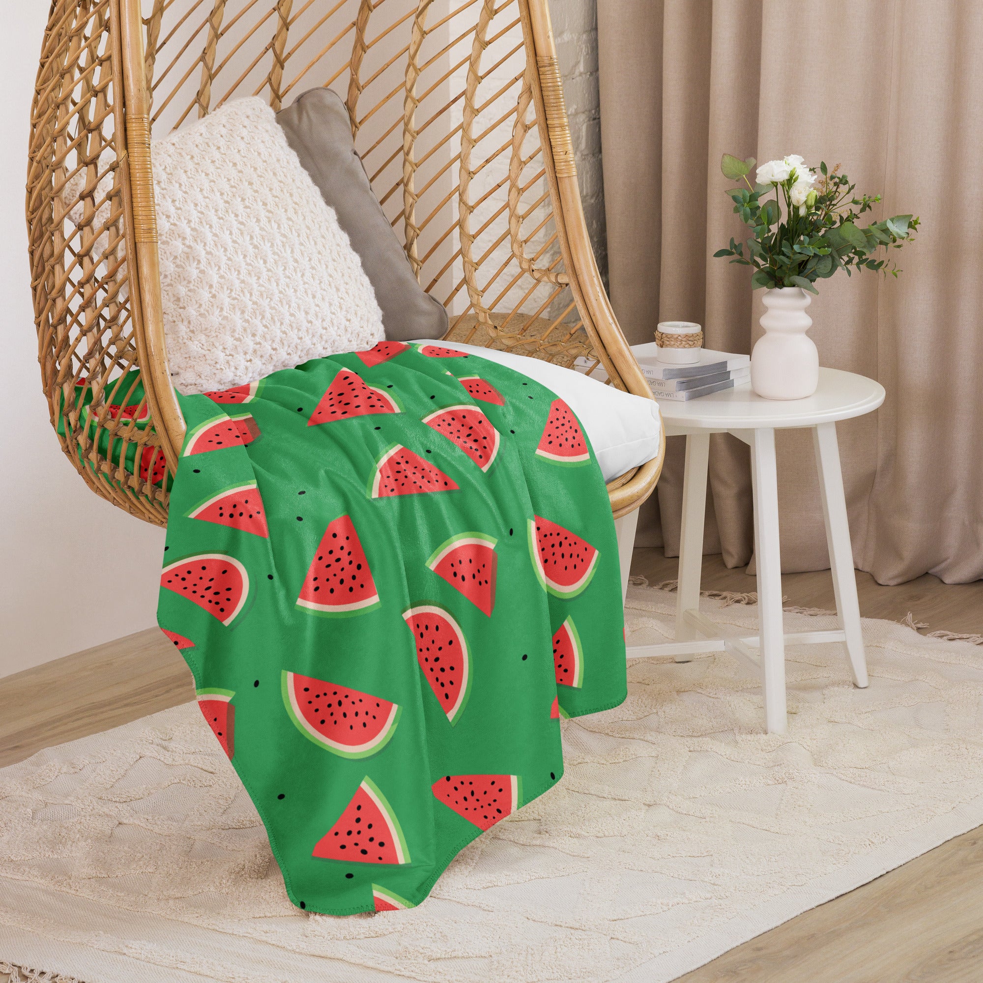 Vibrant Watermelon Sherpa Blanket - Cozy & Stylish Comfort