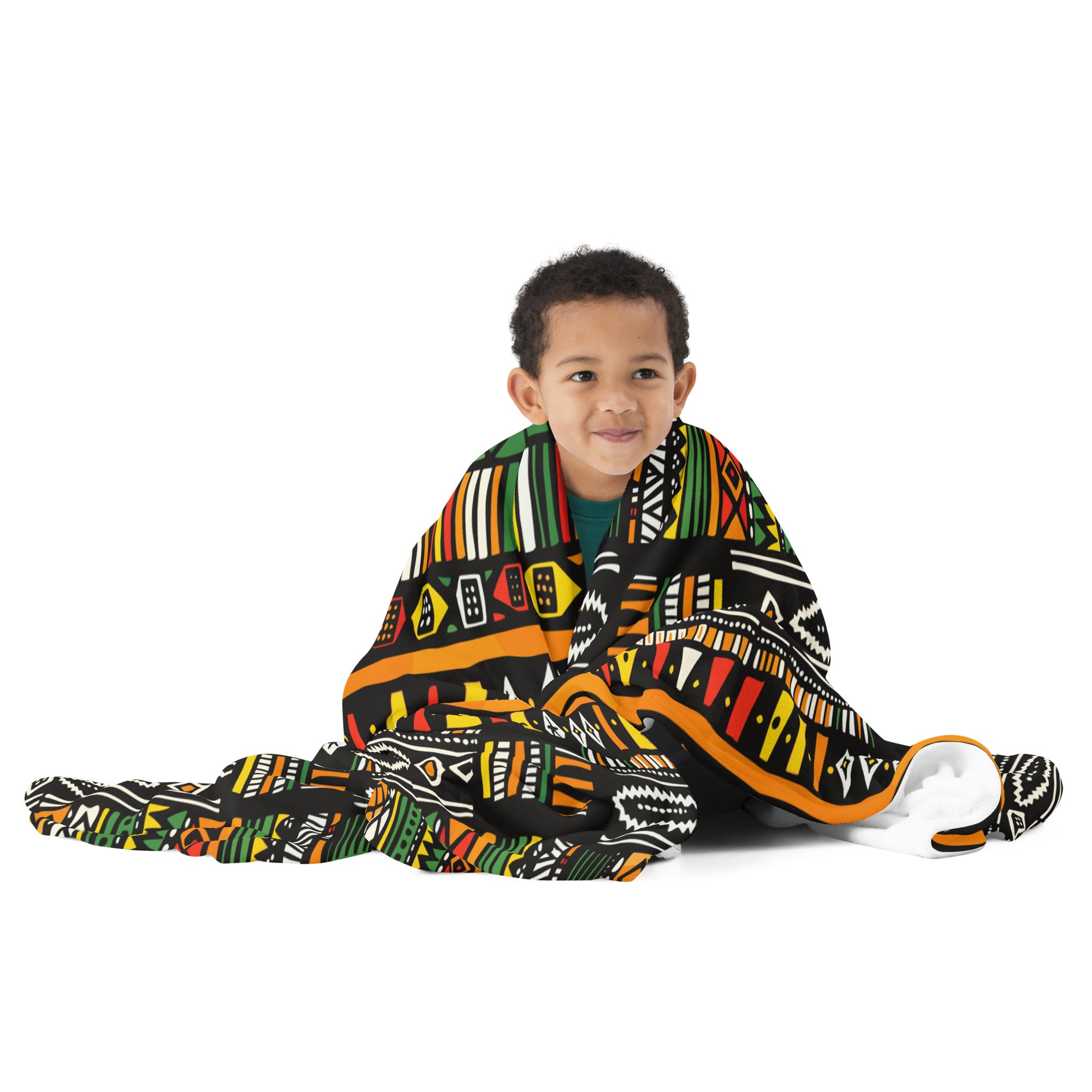 Vibrant African-Inspired Throw Blanket