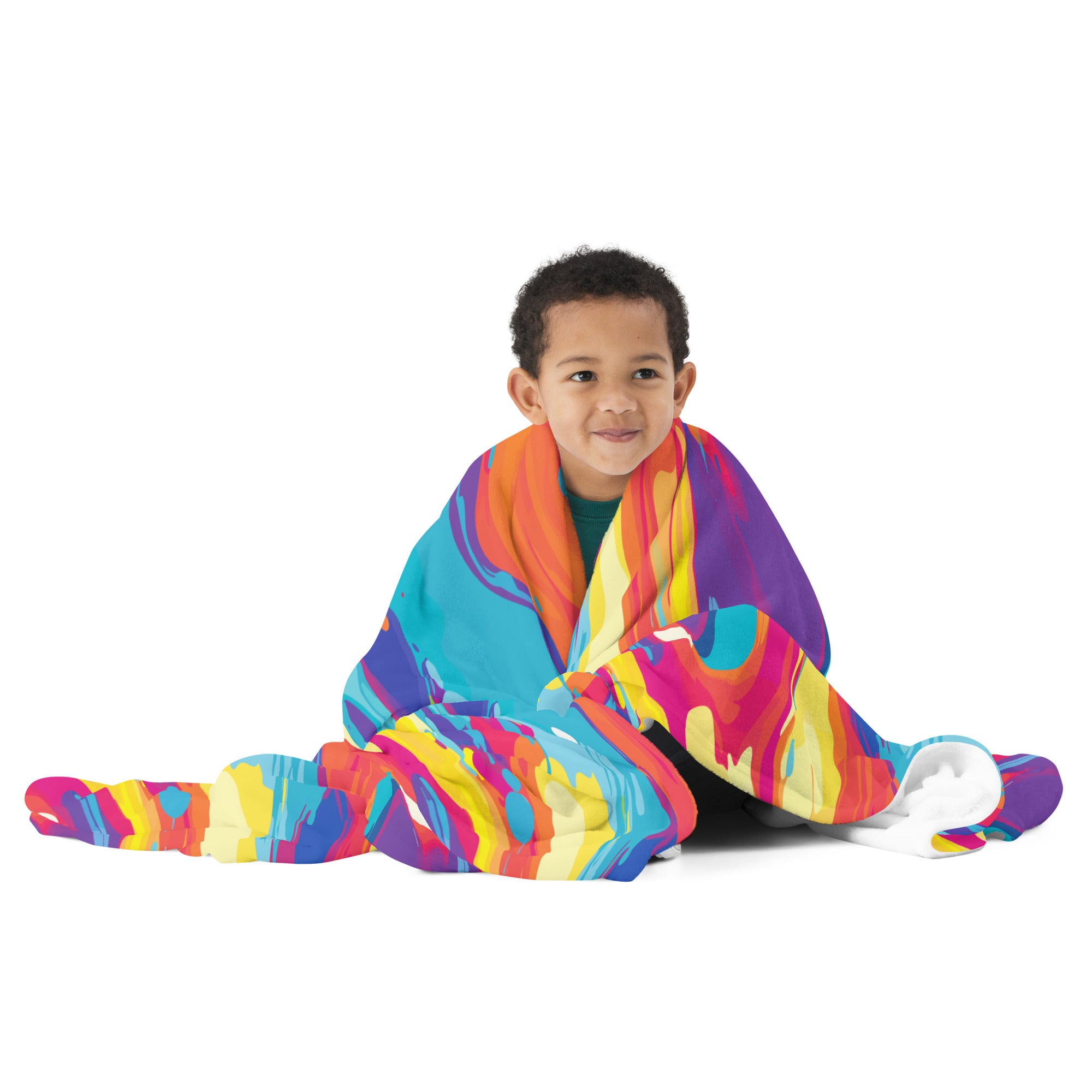 Vibrant Abstract Throw Blanket for Cozy Winter Evenings