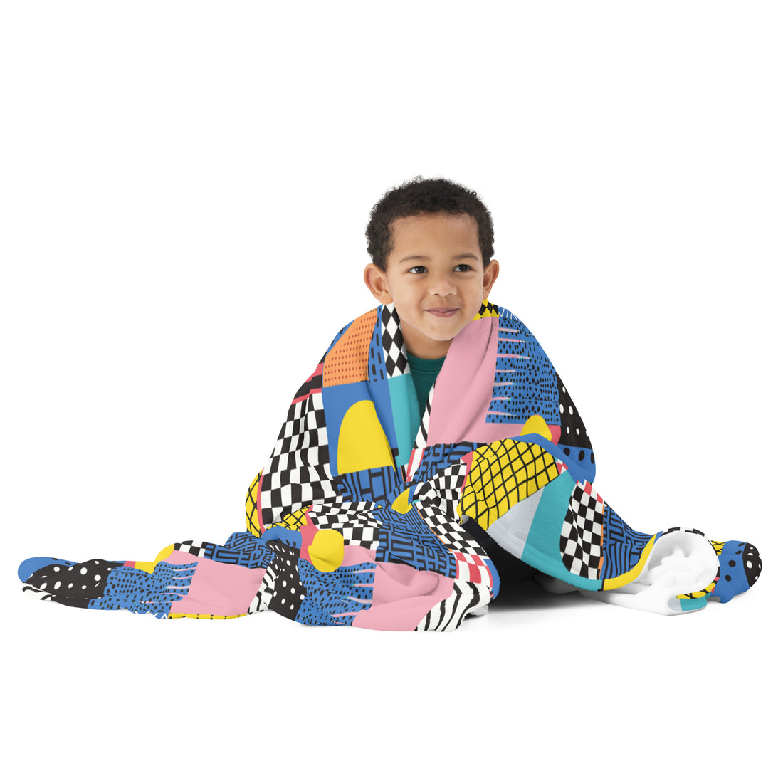 Vibrant Geometric Pattern Throw Blanket