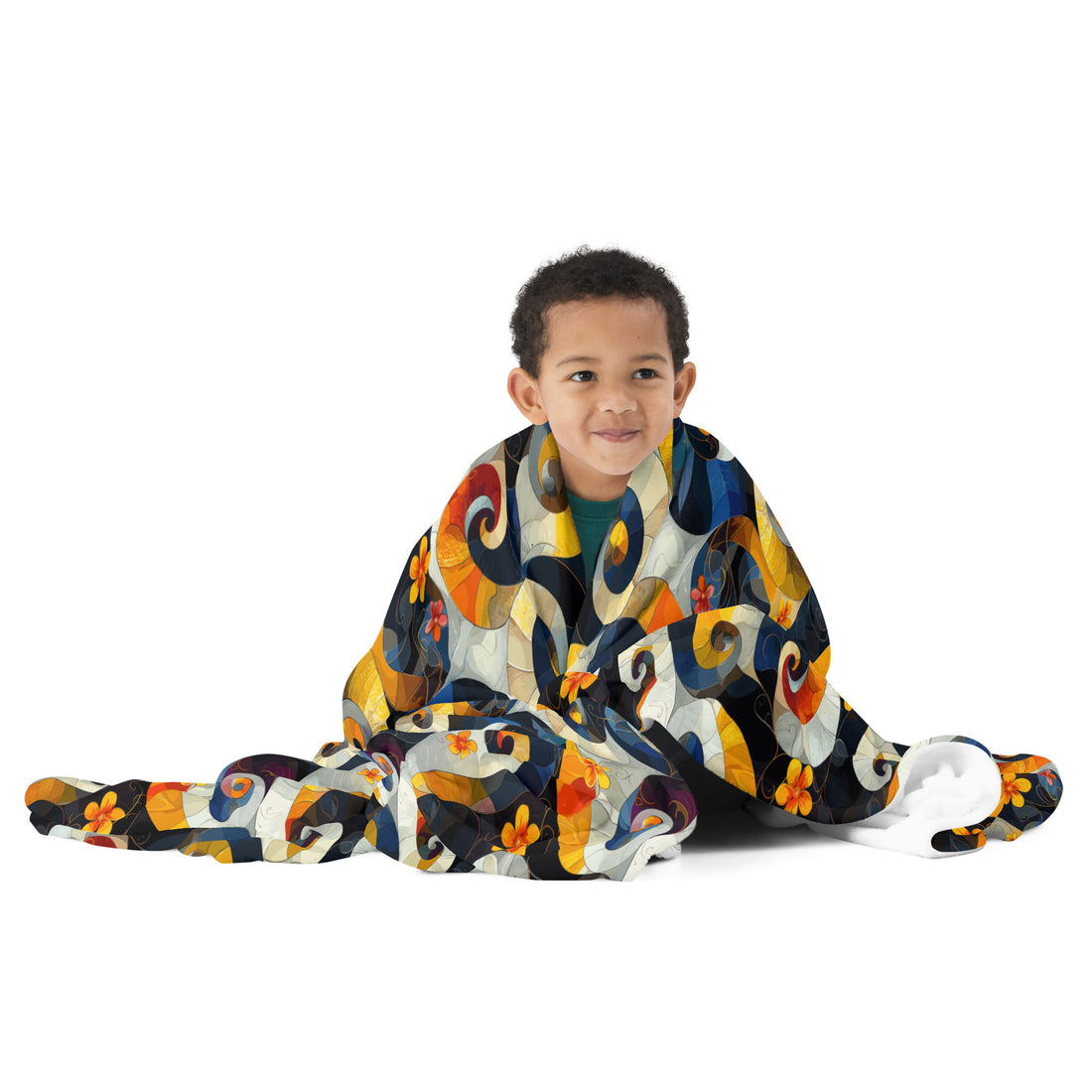 Vibrant Mosaic Pattern Throw Blanket