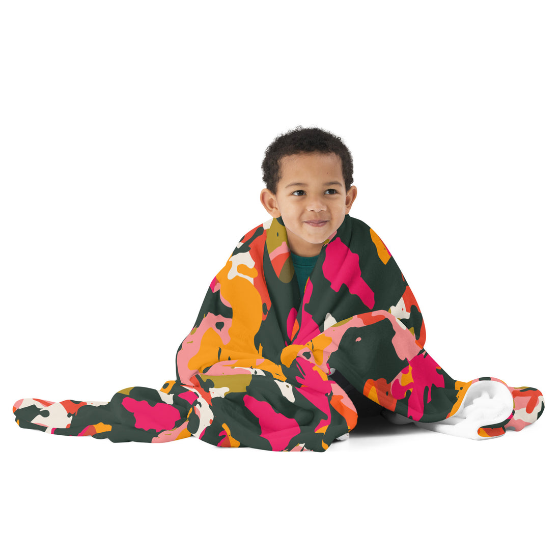 Vibrant Camouflage Throw Blanket