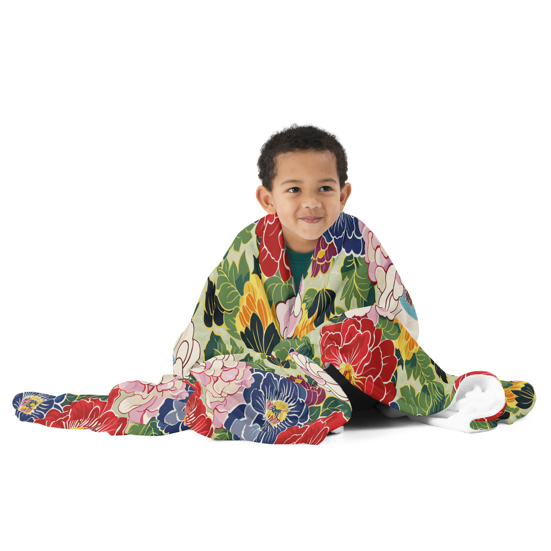 Vibrant Peony Blossom Throw Blanket - Cozy Fall Essential