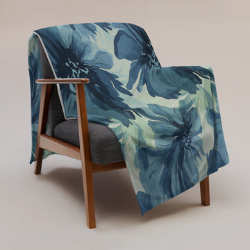 Oceanic Floral Silk Touch Throw Blanket