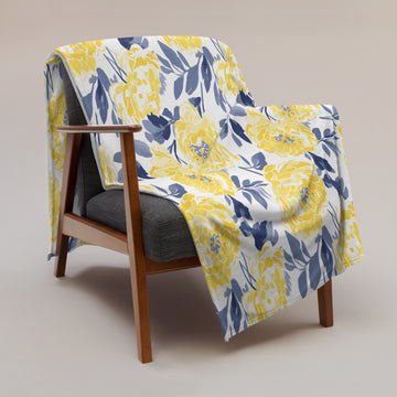 Sunny Peony Silk Touch Throw Blanket