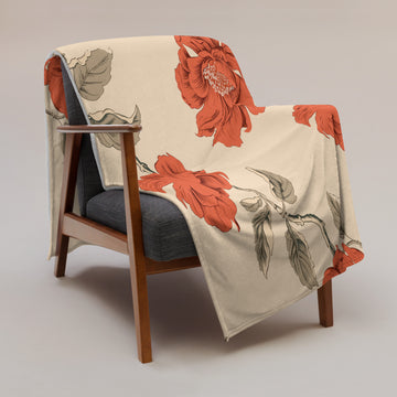 Autumn Peony Silk Touch Throw Blanket