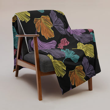 Ginkgo Leaf Silk Touch Throw Blanket