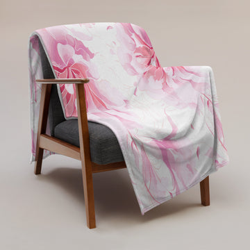 Pink Floral Silk Touch Throw Blanket